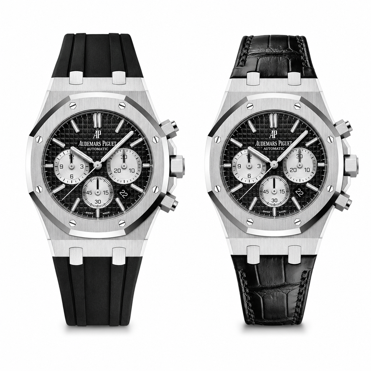AP 2-Strap Set – Rubber & Alligator Leather