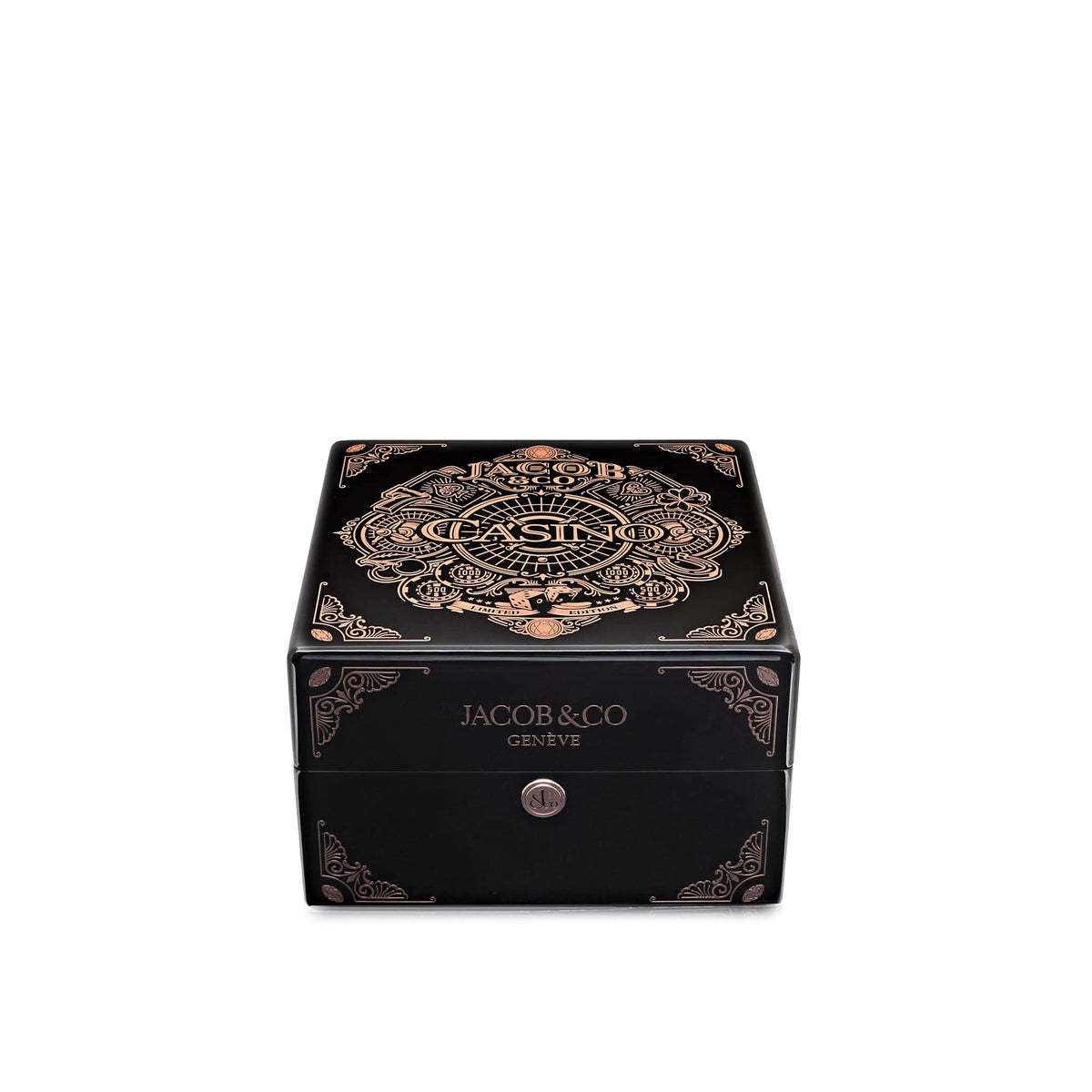 Jacob & Co. « The Casino Tourbillon » CA100.40.AA.AA.ABALA Or Rose Cadran Onyx Noir Édition Limitée