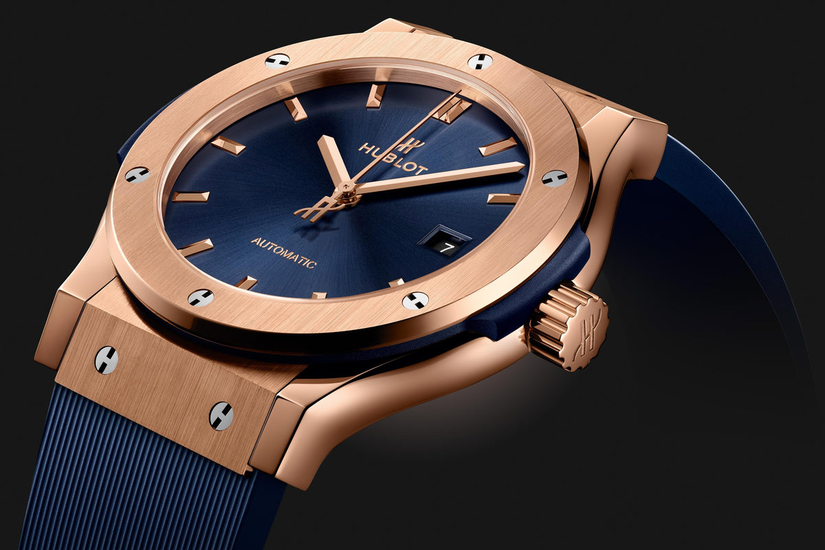 Hublot Classic Fusion Titan Gold Blau