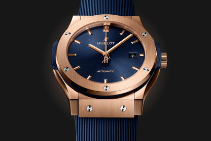 Hublot Classic Fusion Titan Gold Blau