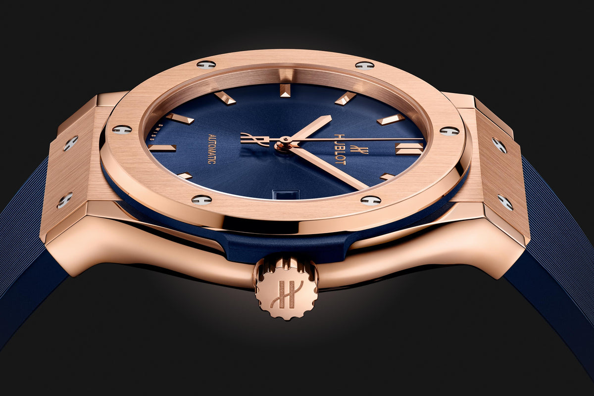 Hublot Classic Fusion Titan Gold Blau