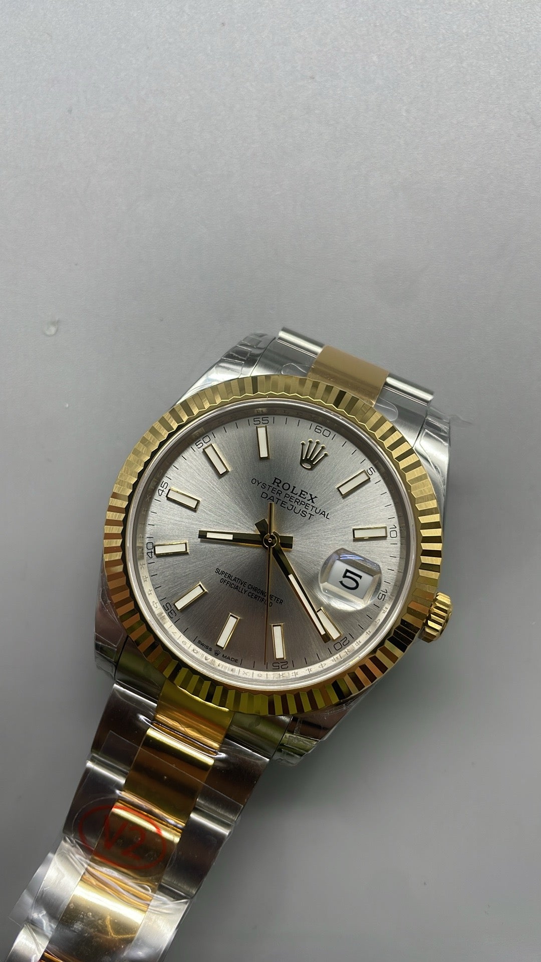 Rolex Datejust – Silver Dial VSF SUPER CLONE – 126333 – Fluted Bezel – Oyster Bracelet 41 MM