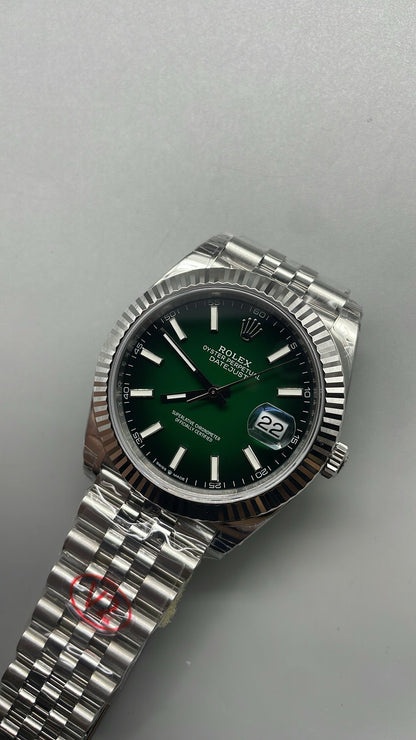 Rolex Datejust – Green Dial VSF SUPER CLONE – 126334 – Fluted Bezel – Jubilee Bracelet 41 MM