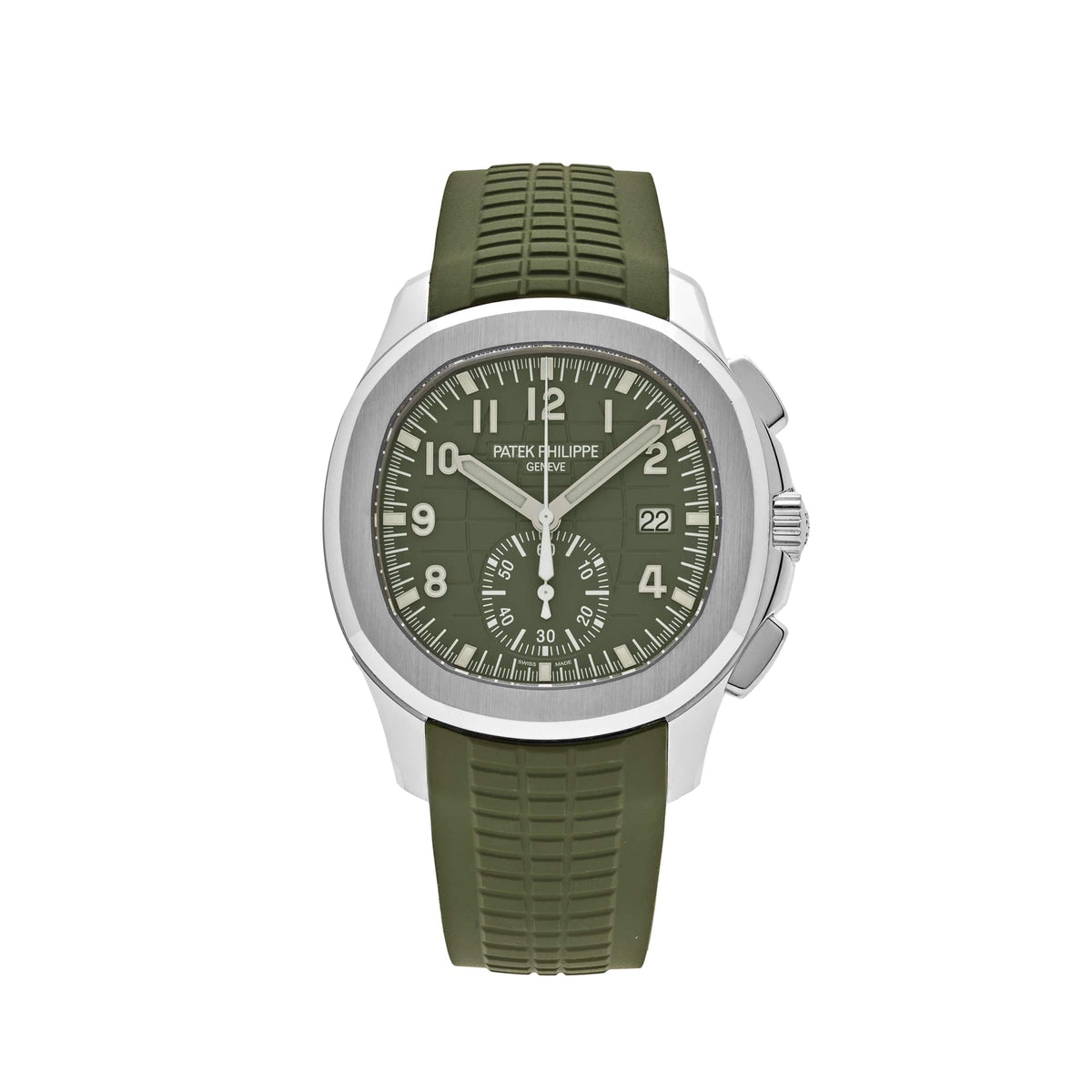 Patek Philippe Aquanaut 3285 V3 – 5968G-010 Chronographe Or Blanc Cadran Vert Kaki (2023)