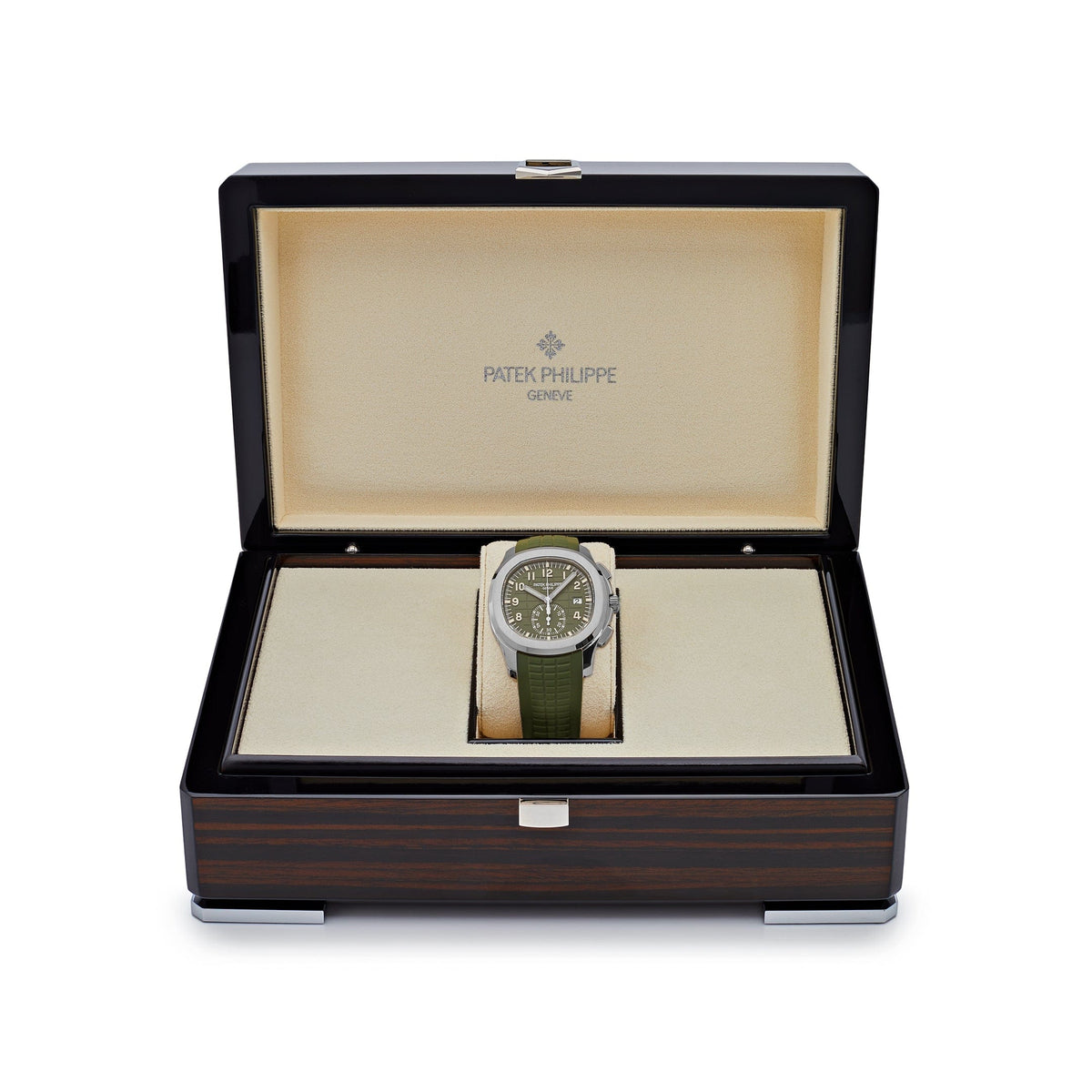 Patek Philippe Aquanaut 3285 V3 – 5968G-010 Chronographe Or Blanc Cadran Vert Kaki (2023)