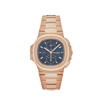 Patek Philippe Nautilus 3285 V3 – 5990/1R-001 Travel Time Flyback Chronograph Rose Gold Blue Dial (2025) 40.5 MM