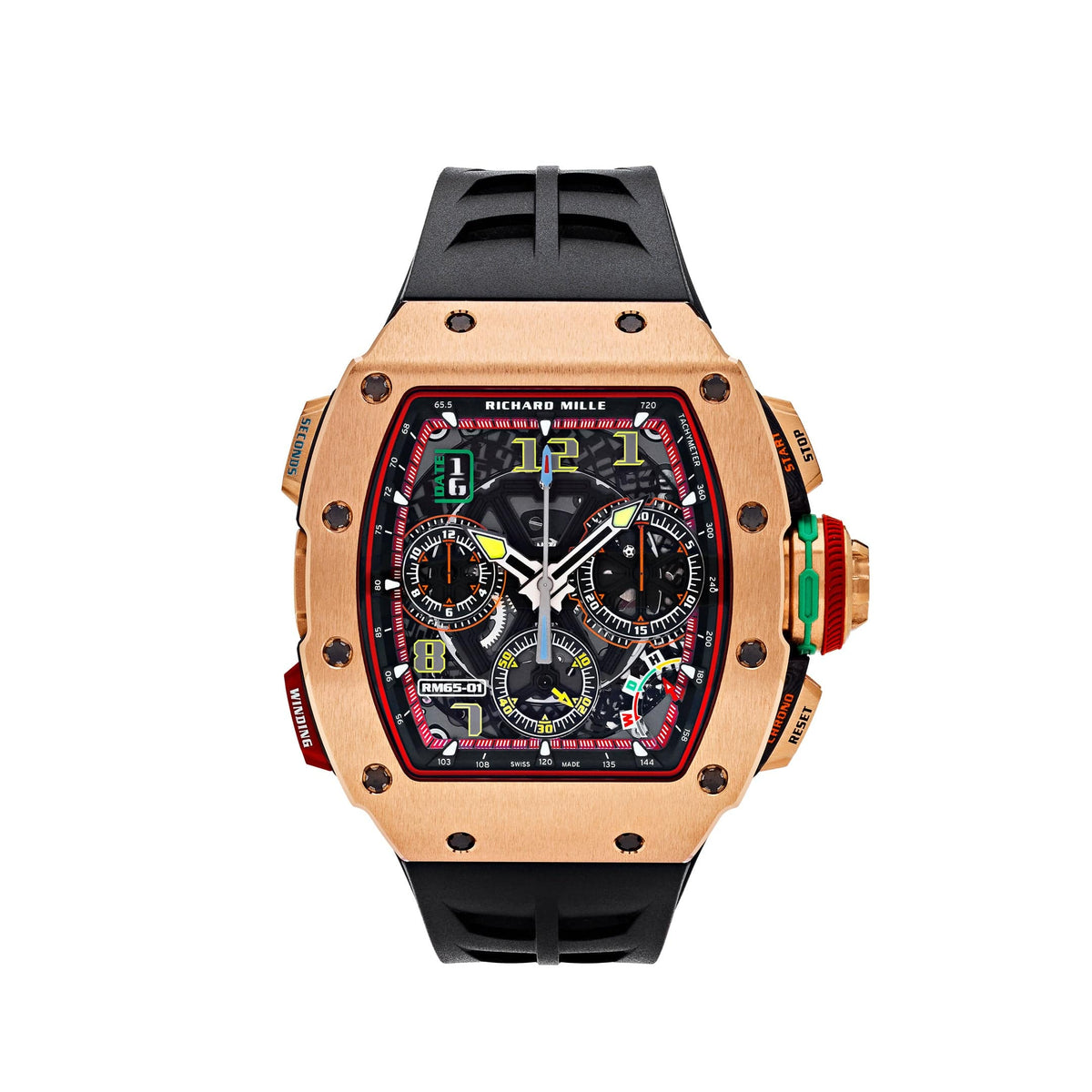 Richard Mille RM 65-01 Chronographe Automatique Or Rose Complet