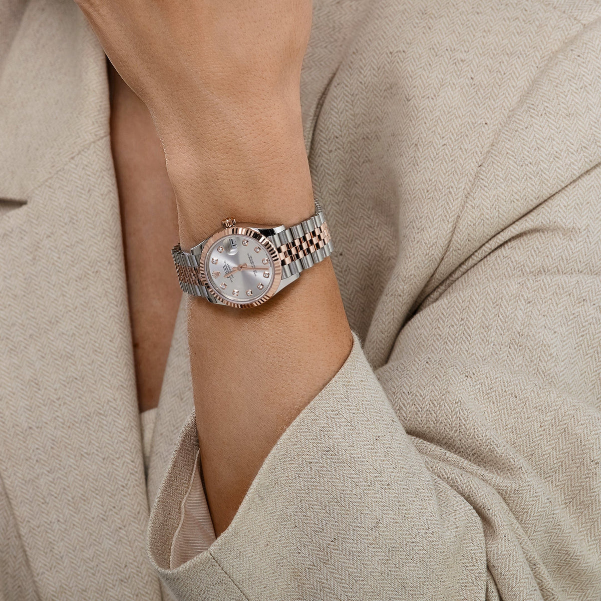 Rolex Datejust 31 278271 „Damen“ Edelstahl Roségold Silber Diamant Zifferblatt (2024)