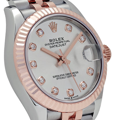 Rolex Datejust 31 278271 „Damen“ Edelstahl Roségold Silber Diamant Zifferblatt (2024)
