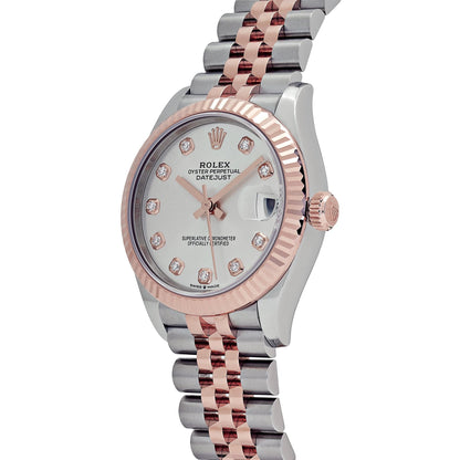 Rolex Datejust 31 278271 „Damen“ Edelstahl Roségold Silber Diamant Zifferblatt (2024)
