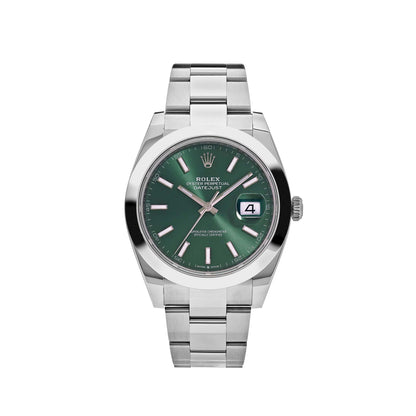 Rolex Datejust 126300 Stainless Steel Green Dial Oyster (2025) 41 MM