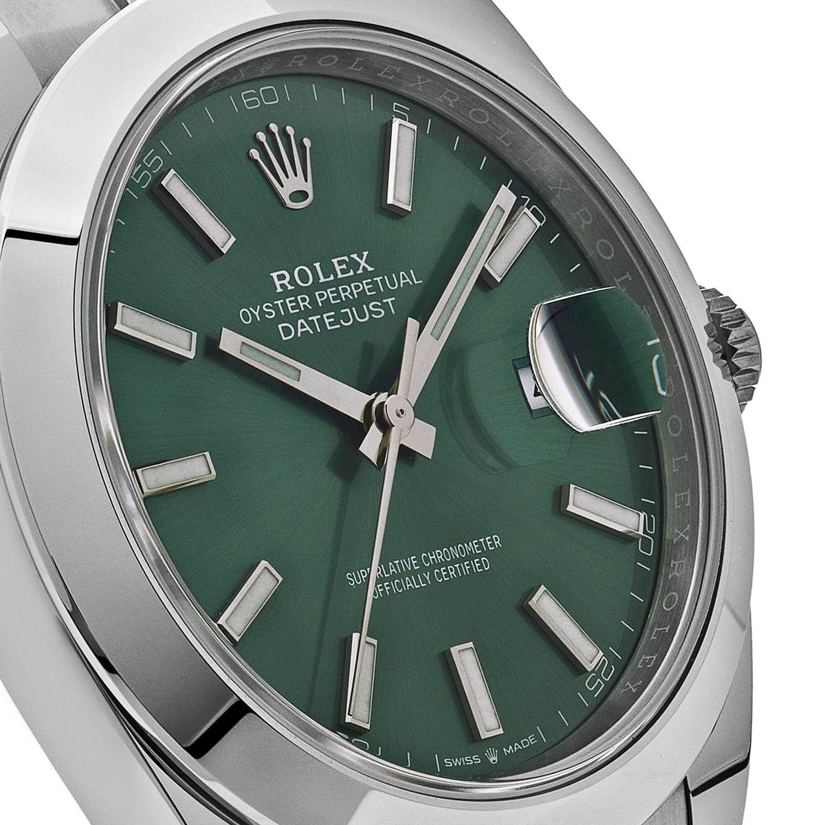 Rolex Datejust 126300 Stainless Steel Green Dial Oyster (2025) 41 MM
