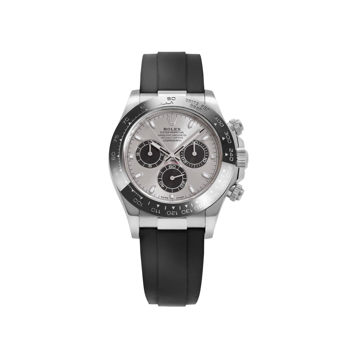 Rolex Daytona 116519LN 'Ghost' Or Blanc Acier et Cadran Noir Vif