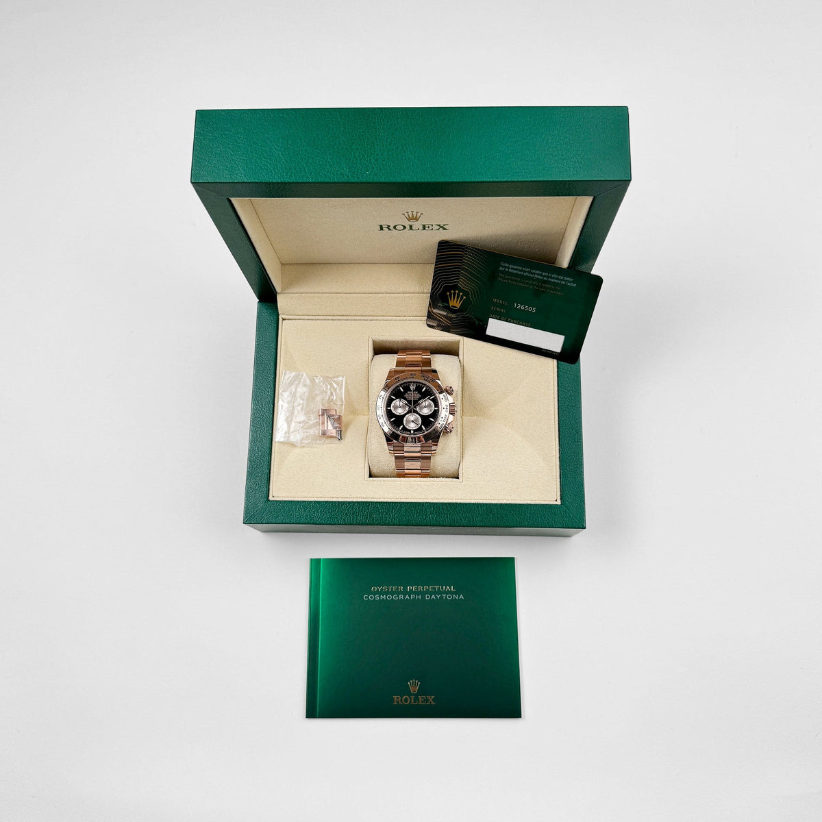 Rolex Daytona 126505 Rose Gold Bright Black Dial (2024) 40 MM