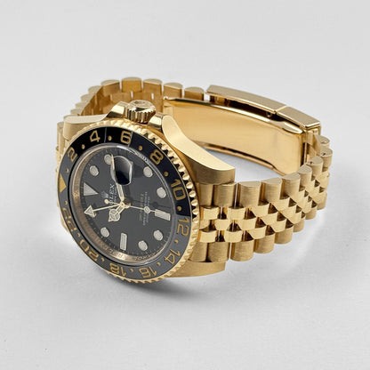 Rolex GMT-Master II 3285 V3 – 126718GRNR Gelbgold Schwarzes Zifferblatt Jubilee (2023)